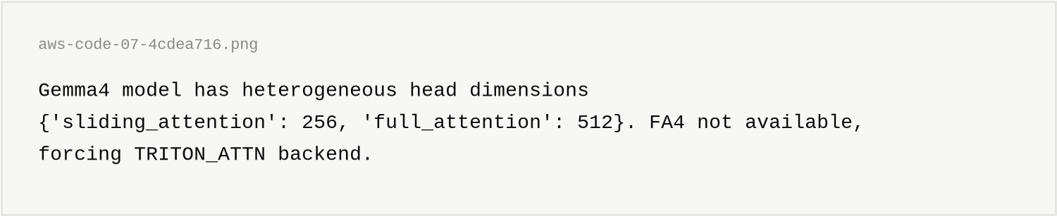 Gemma4 model has heterogeneous head dimensions